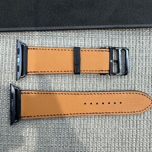 Hermes Apple Watch band noir single tour 44mm